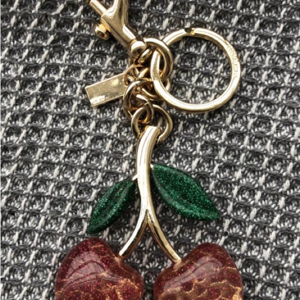 Coach Gold Cherry Keychain - Picture 6 of 6